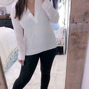 HELMUT LANG size large white tunic top